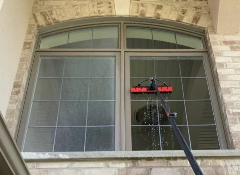 before and after window cleaning
