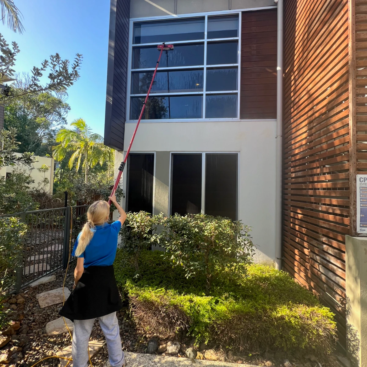 Water Fed Pole window cleaning